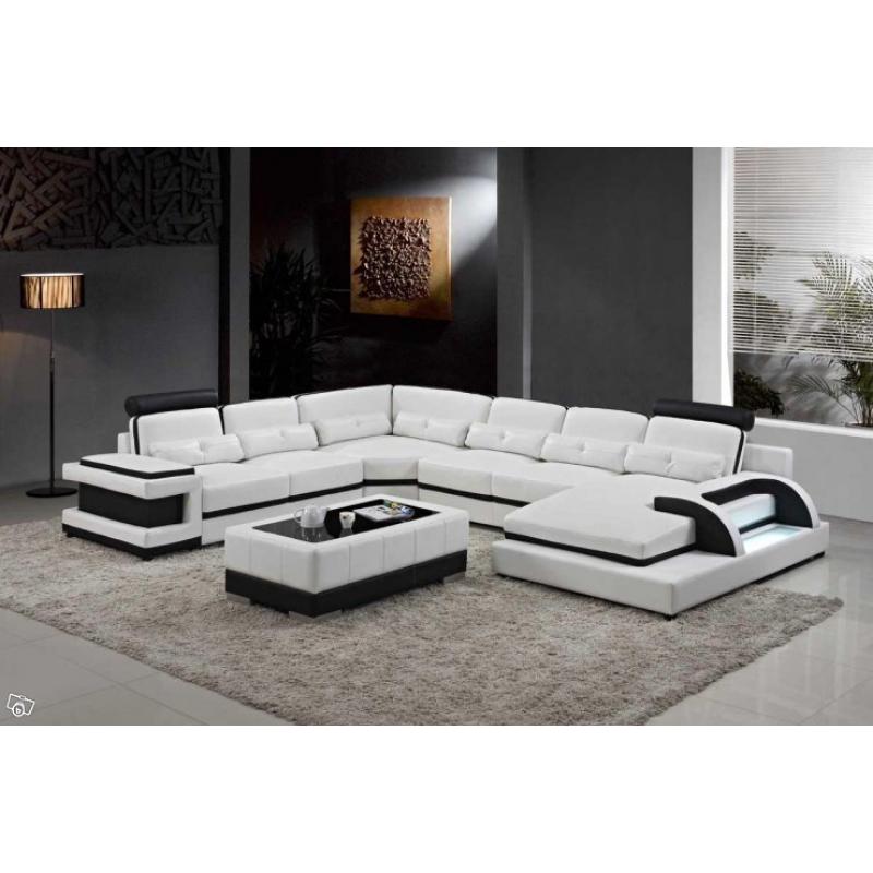 Fint design på Mira u-soffa vänsterdivan